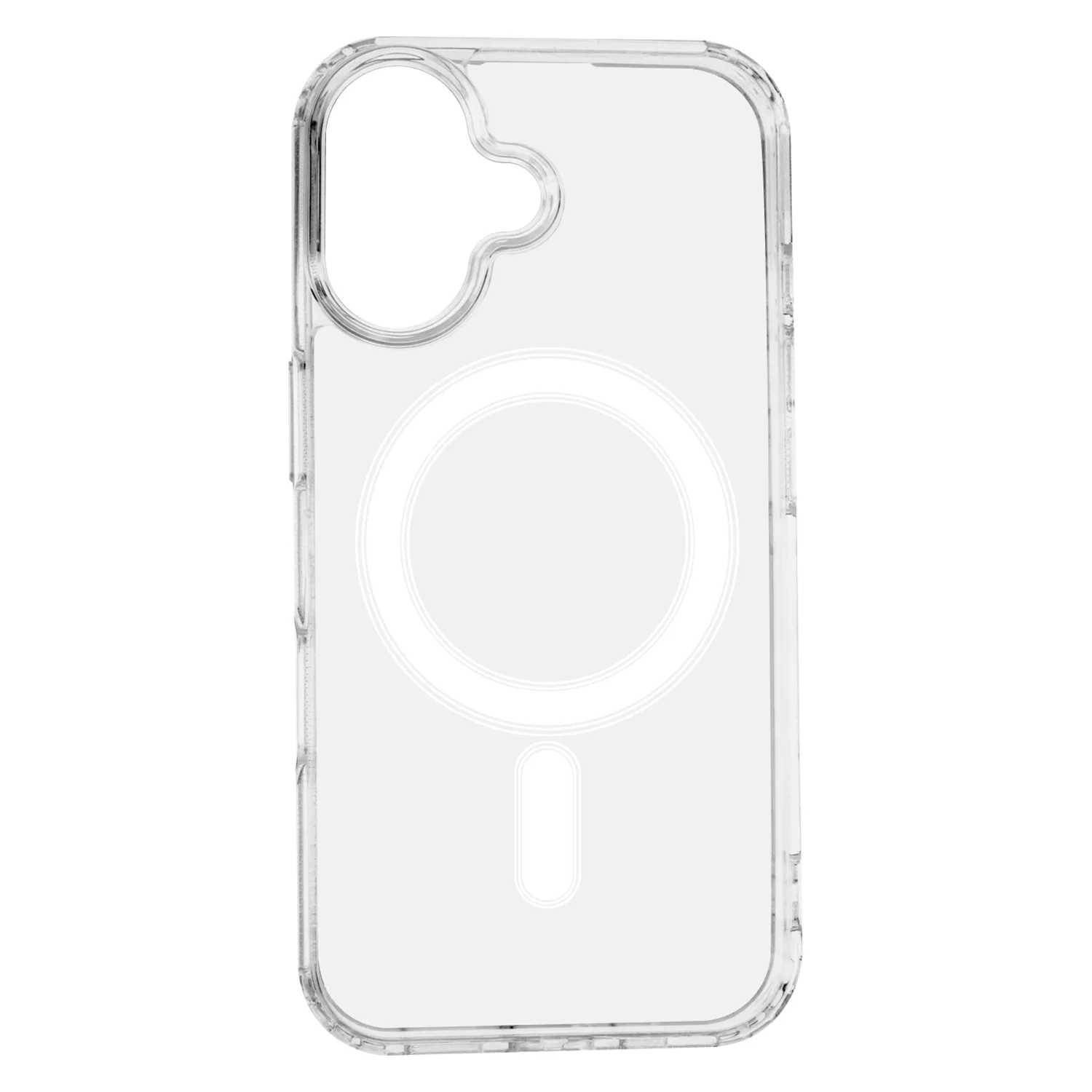 Anti Shock 1,5 mm Mag-fodral för iPhone 16 6,1″ transparent med stort hål