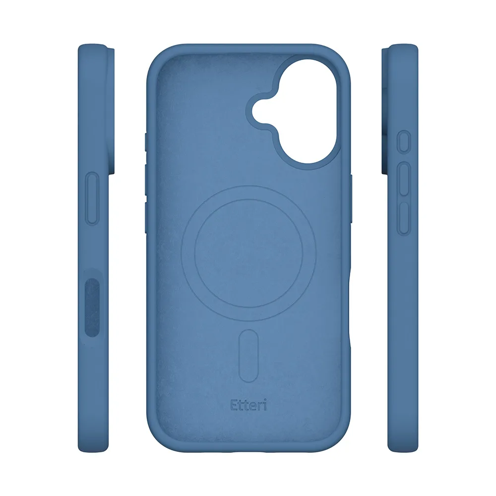 Etui i silikon med MagSafe för iPhone 16 6,1″ mörkblå