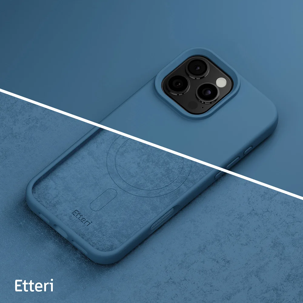 Etteri Silicone Mag-fodral för iPhone 16 Pro Max 6,9″ mörkblå