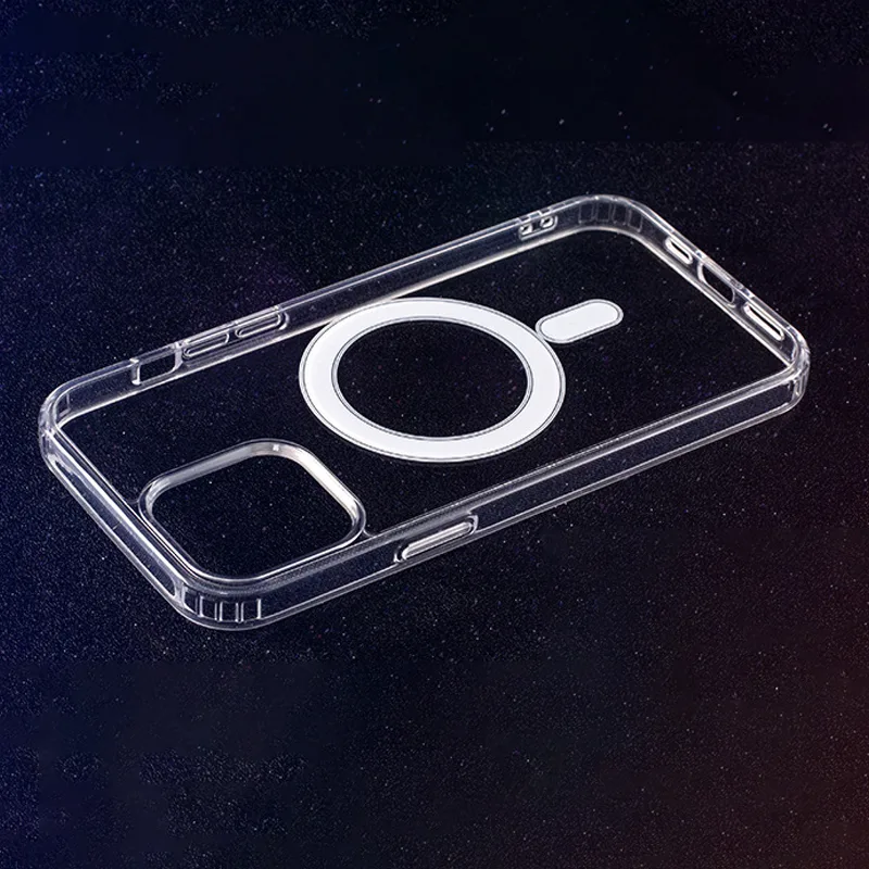 Anti Shock 1,5 mm Mag case for iPhone 15 6,1″ transparent big hole