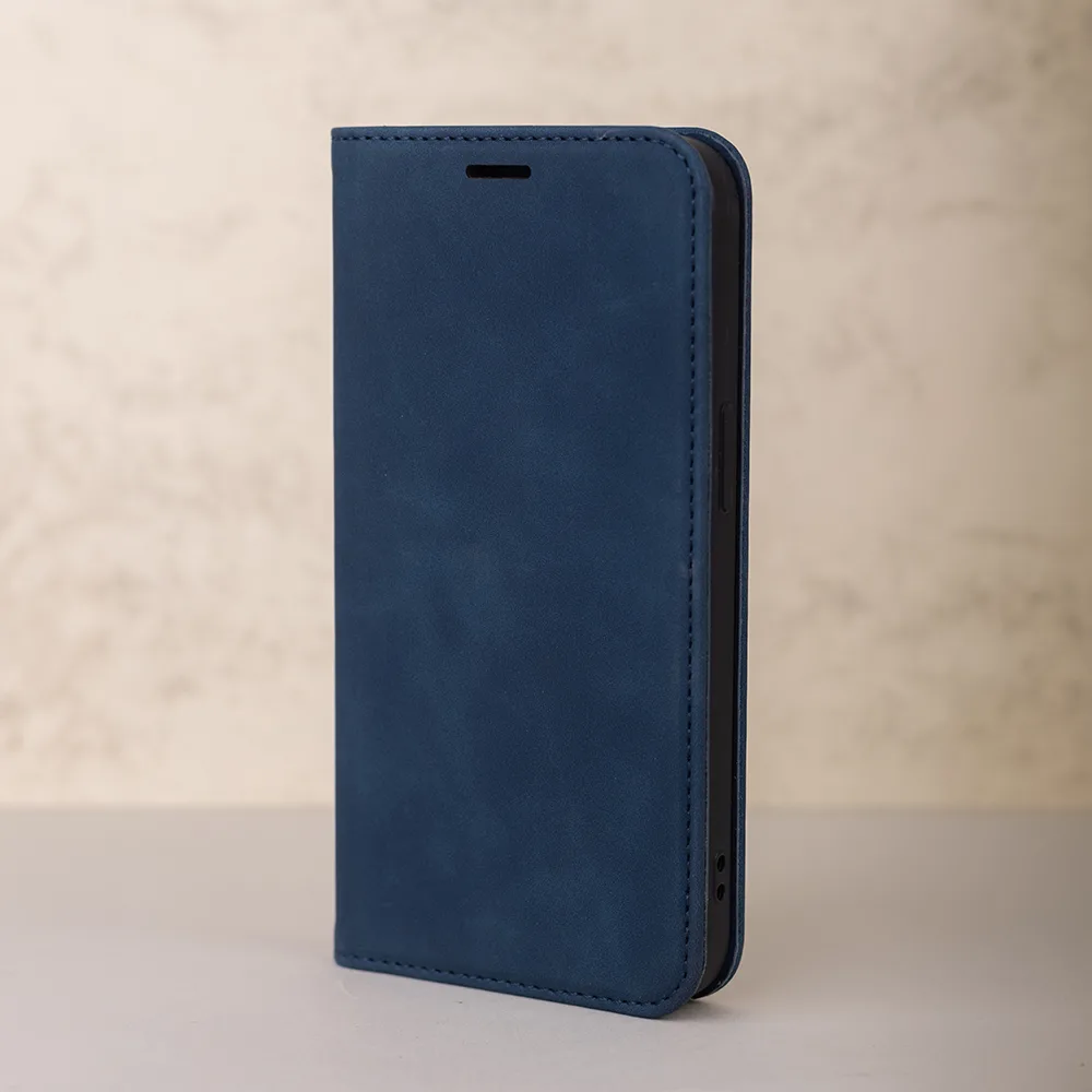 Smart Suede case for iPhone 17 Pro 6,3″ navy blue