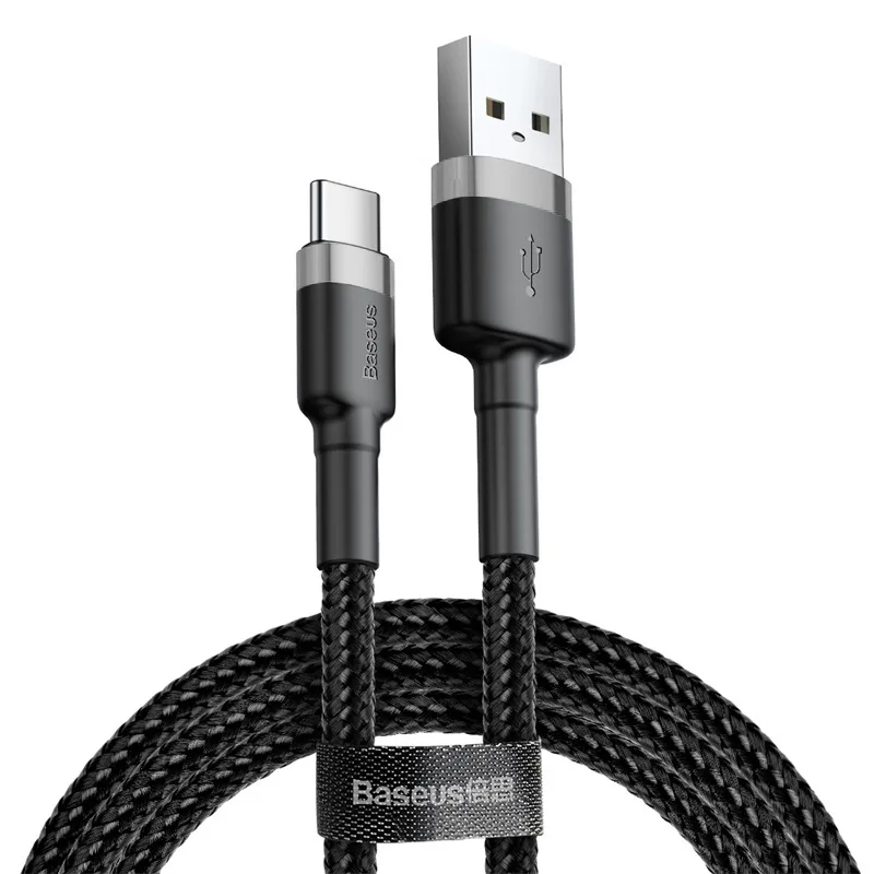Baseus sladd Cafule USB – USB-C 3m 2A grå-svart