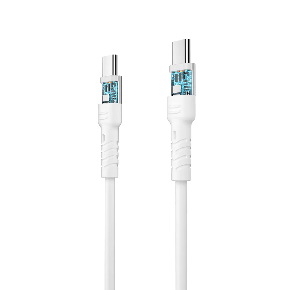 Forever Core Högeffektkabel USB – USB-C 2,0 m vit 100W för GaN