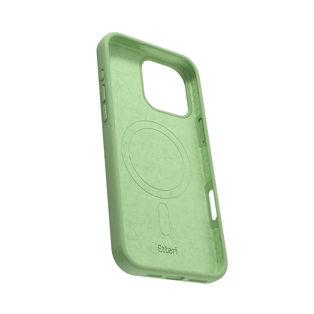 Etteri Silikonfodral till iPhone 16 Pro Max 6,9″ ljusgrönt