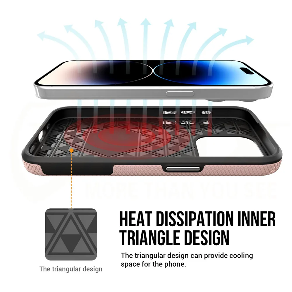 Vmax Triangle fodral för Samsung Galaxy A15 4G / A15 5G roséguld