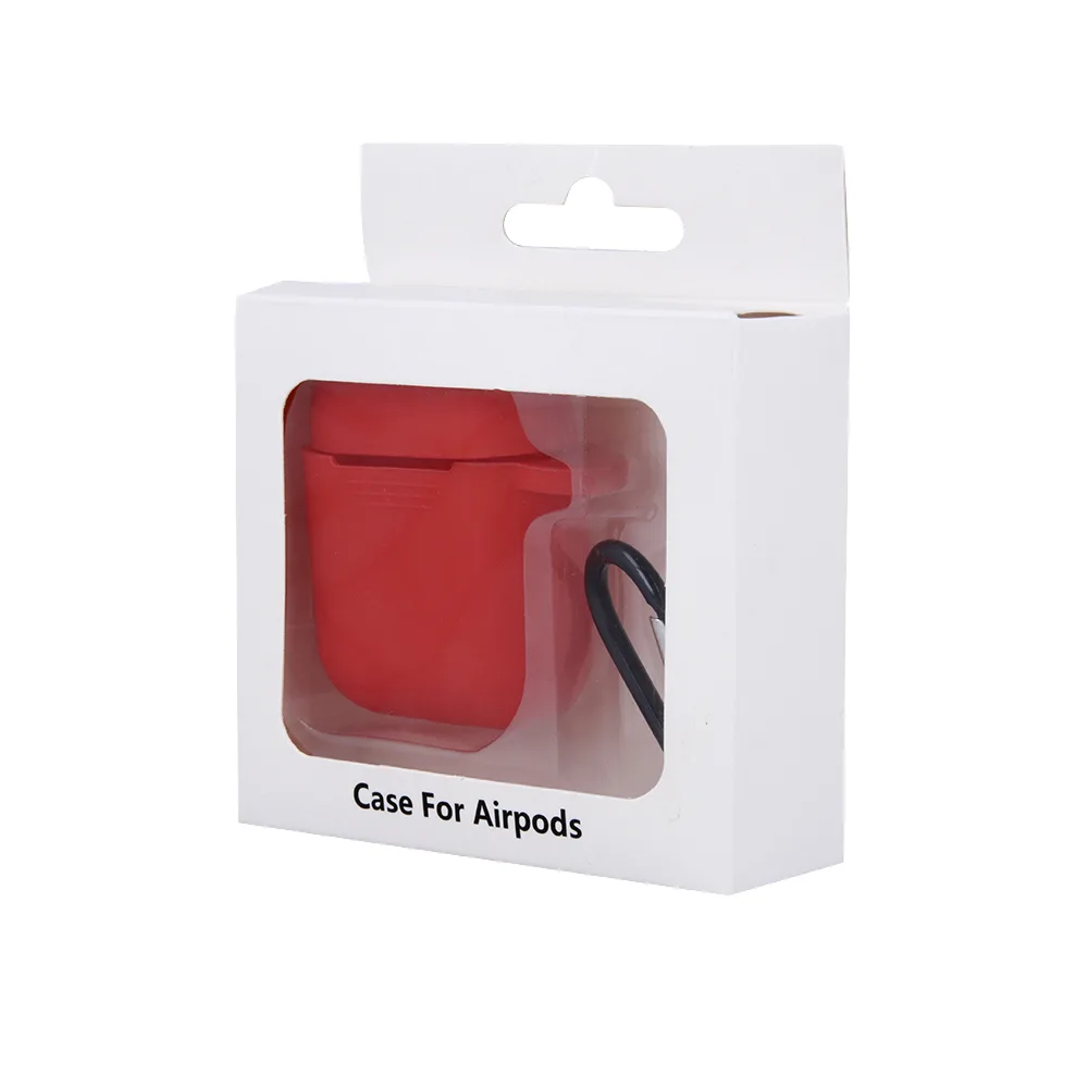 Fodral för Airpods / Airpods 2 röd med krok