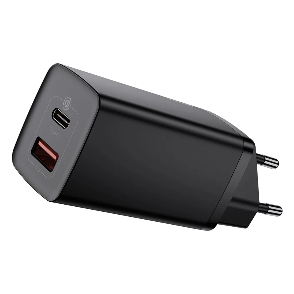 Baseus wall charger GaN2 Lite PD 65W 1x USB-C 1x USB black