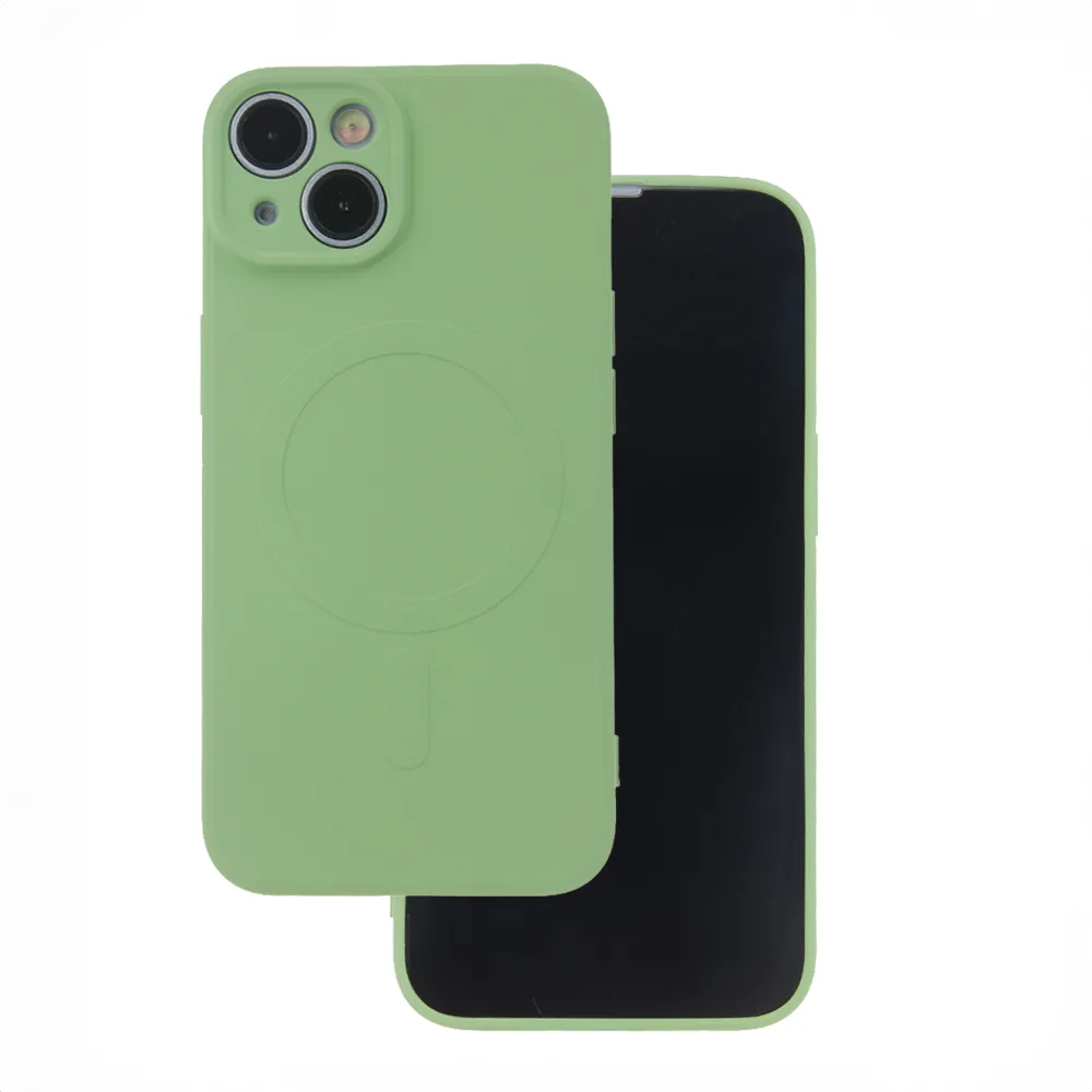 Enkelt Color Mag-fodral för iPhone 16e i ljusgrönt