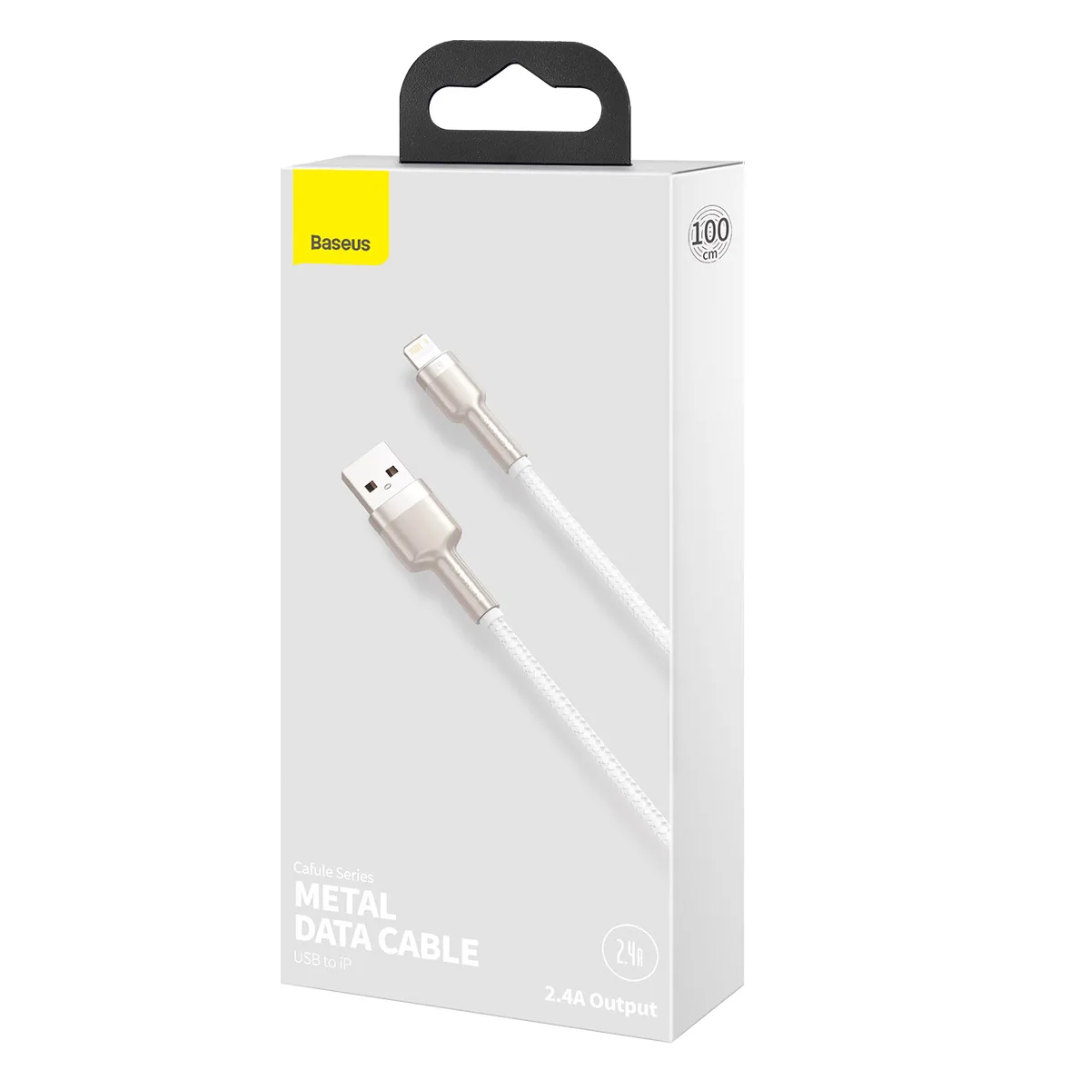 Baseus cable Cafule Metal USB – Lightning 1,0 m 2,4A white