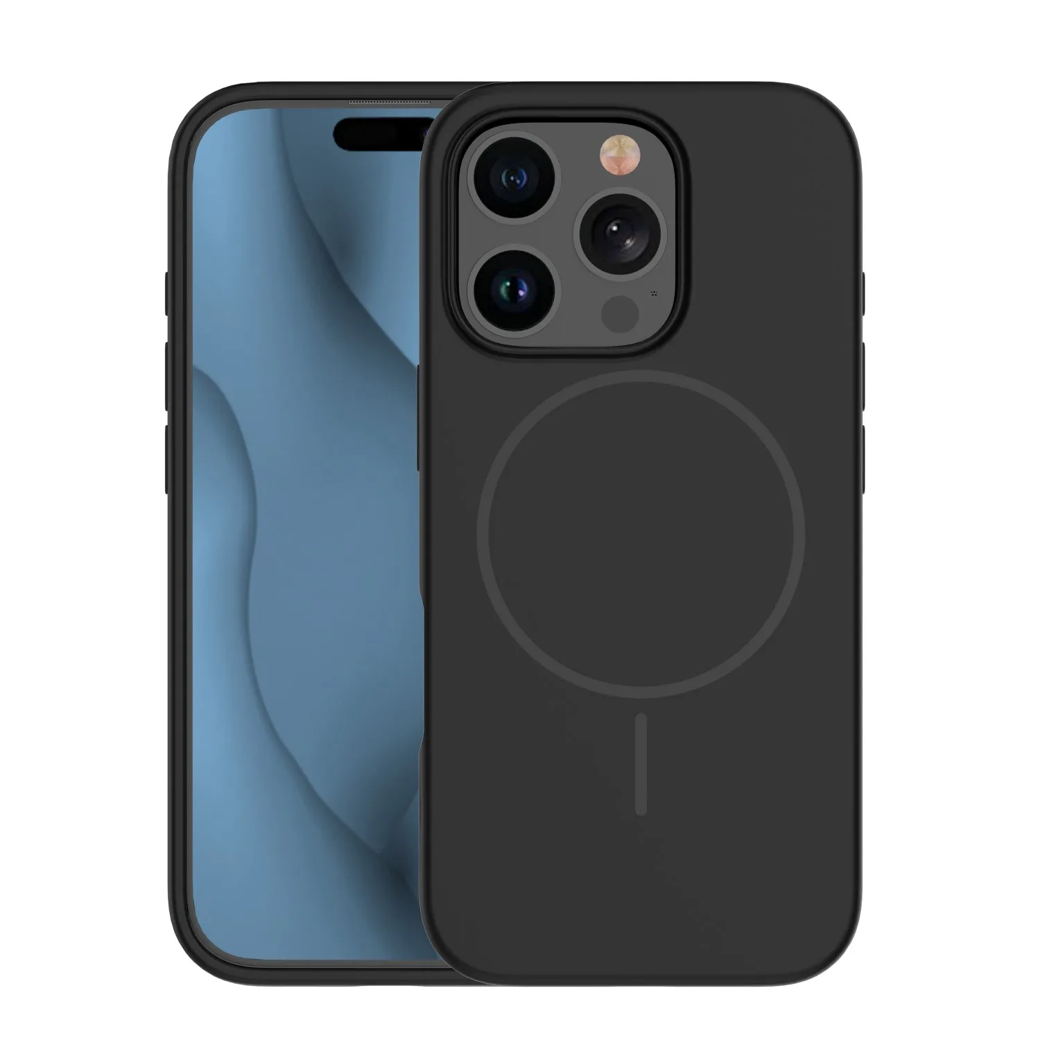 Silicone Thin Mag case for iPhone 16 Pro 6,3″ black