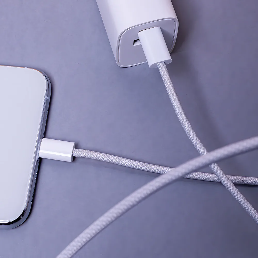 Maxlife MXUC-06 cable USB-C – USB-C 1,0 m 20W grey nylon