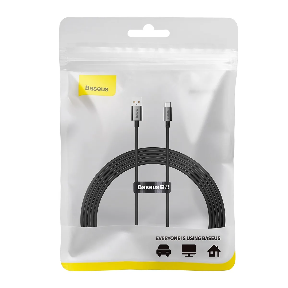 Baseus cable Superior USB – USB-C 2,0m cluster black 100W