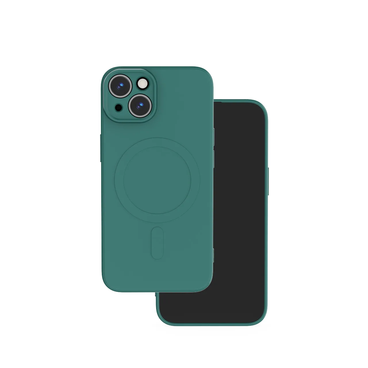 Enkelt Color Mag-fodral för iPhone 16 Plus 6,7″ i mörkgrön