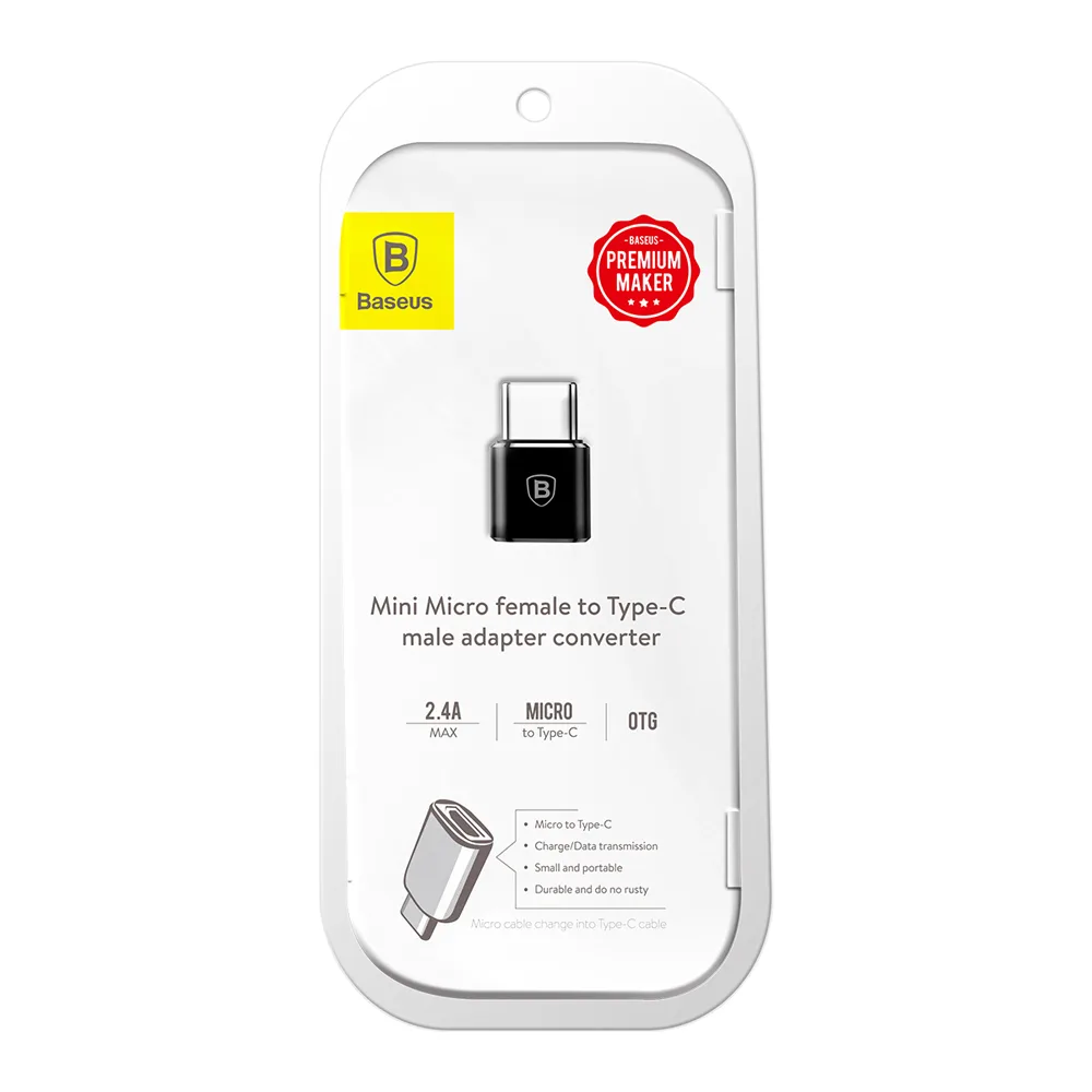 Baseus OTG adapter microUSB – USB-C black