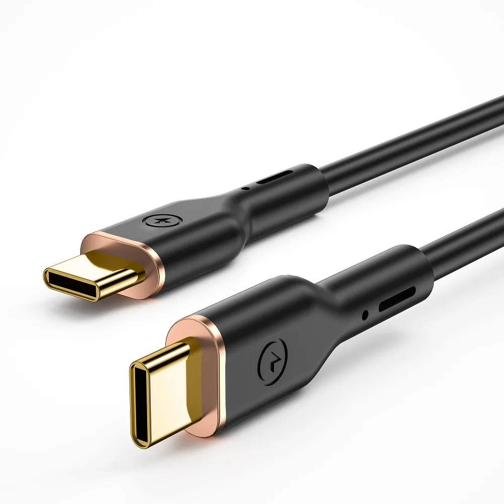 WIWU-kabel YQ02 USB-C – USB-C 100W 1,2 m svart