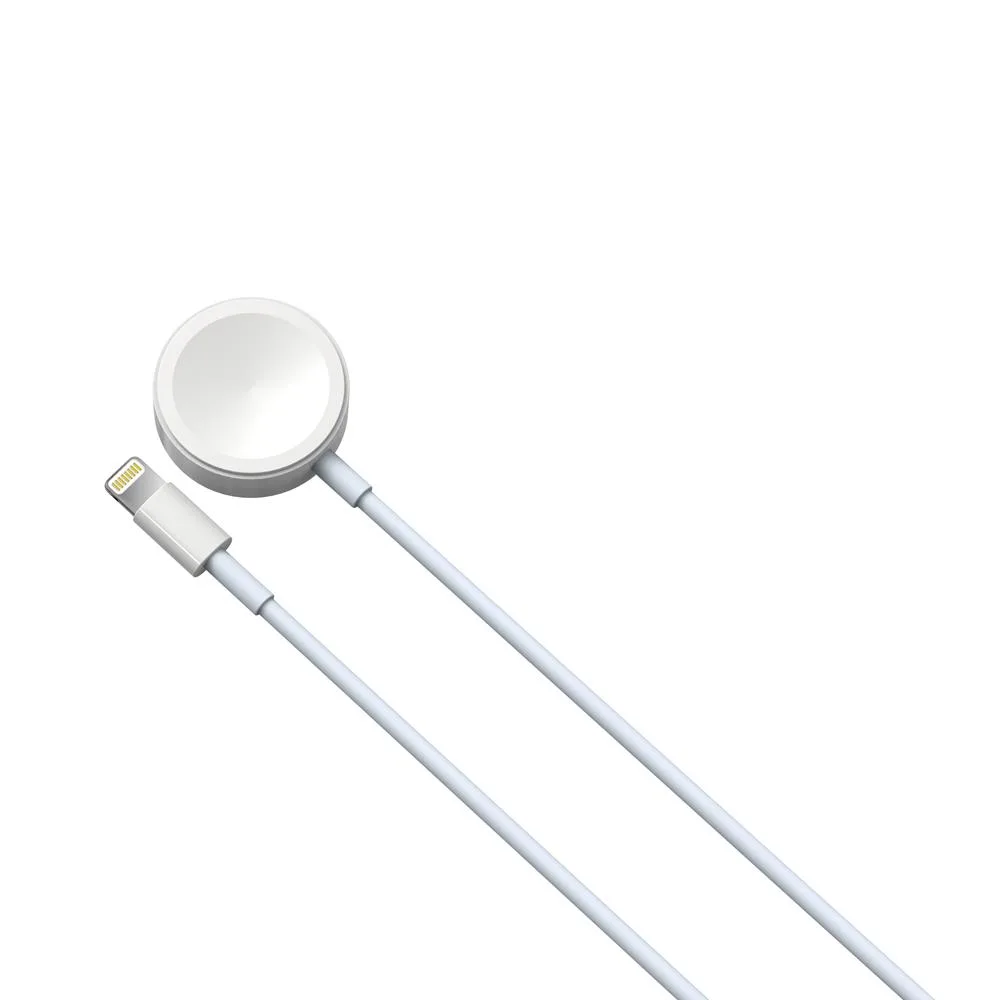 Devia kabel 2in1 Smart EA199 USB – Lightning vit med induktiv magnetladdare för Apple Watch