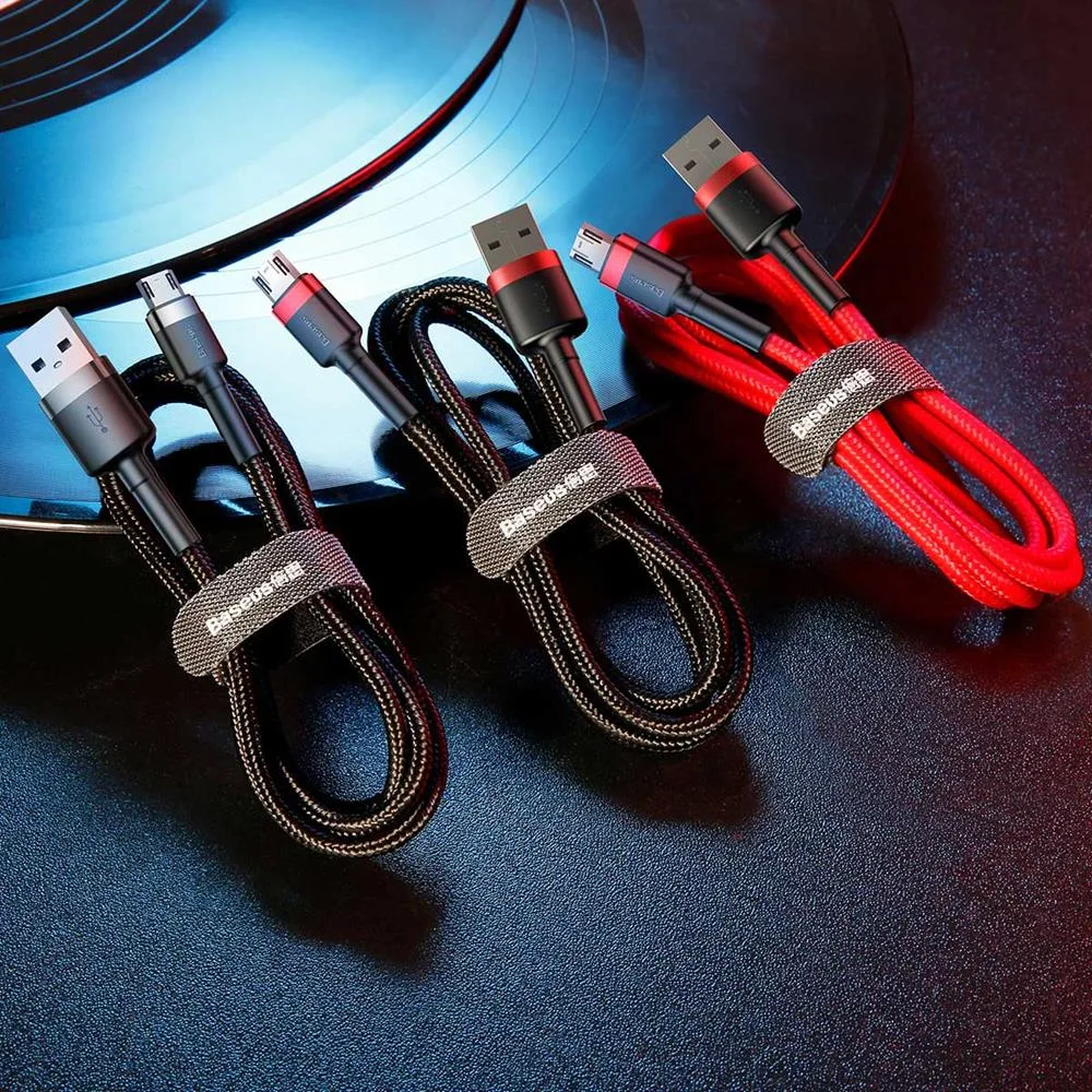 Baseus sladd Cafule USB – microUSB 2,0 m 1,5A grå-svart