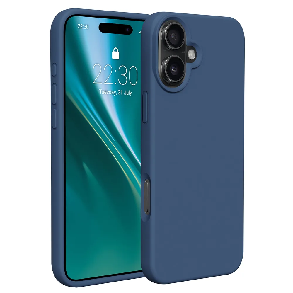 Etteri Silicone case för iPhone 16 Plus 6,7″ mörkblå