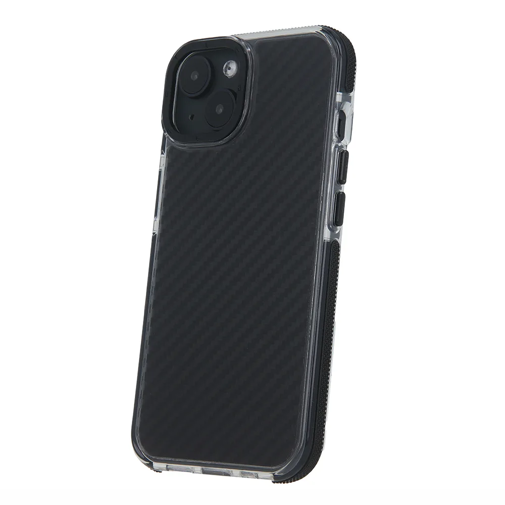 Akrylfodral med kolfiberdesign för iPhone 12 / 12 Pro 6,1″ svart
