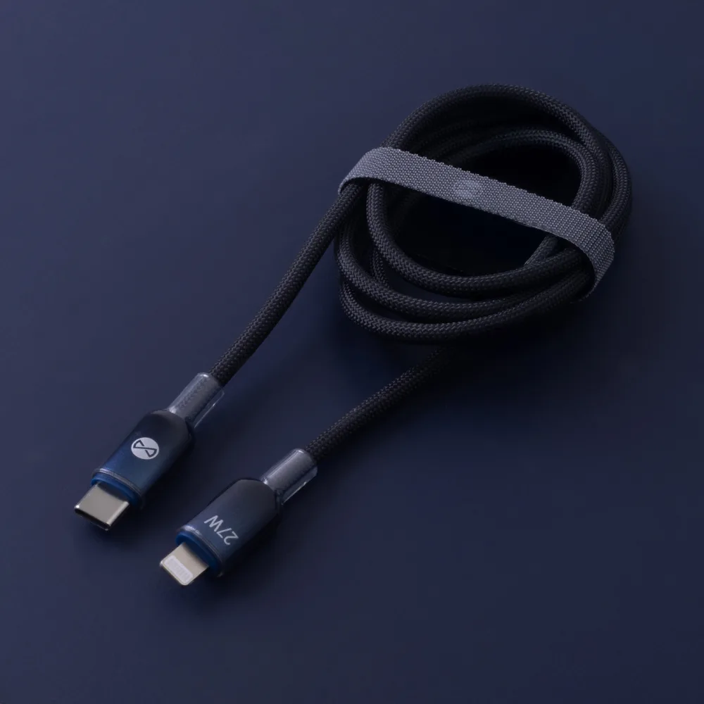 Forever Ombre kabel USB-C – Lightning 1,0 m 27W svart
