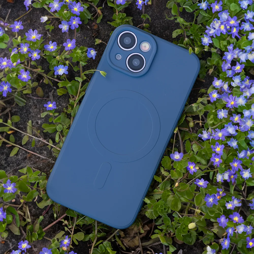 Enkel Color Mag-fodral för iPhone 16 Plus 6,7″ i marinblå