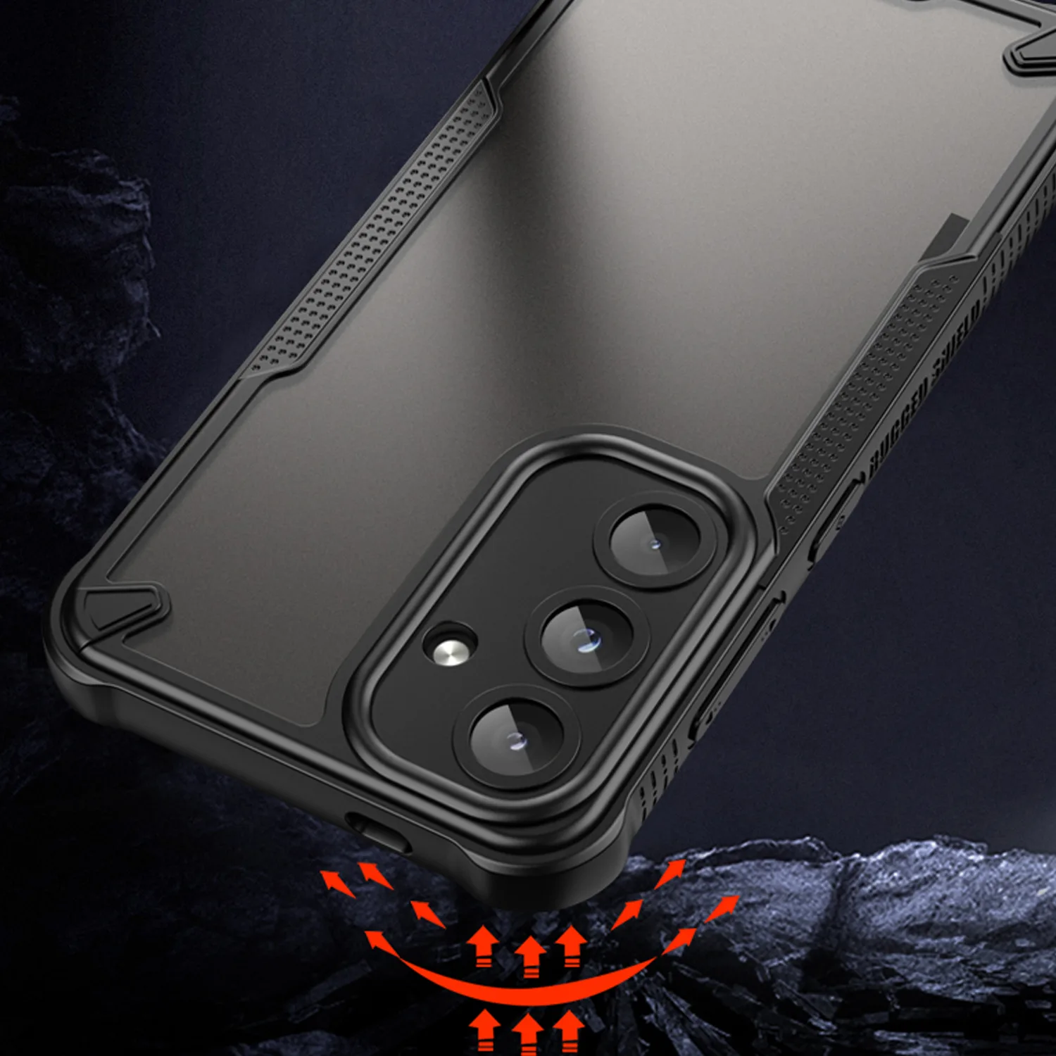 Defender Matt-fodral för Samsung Galaxy S24 FE i svart