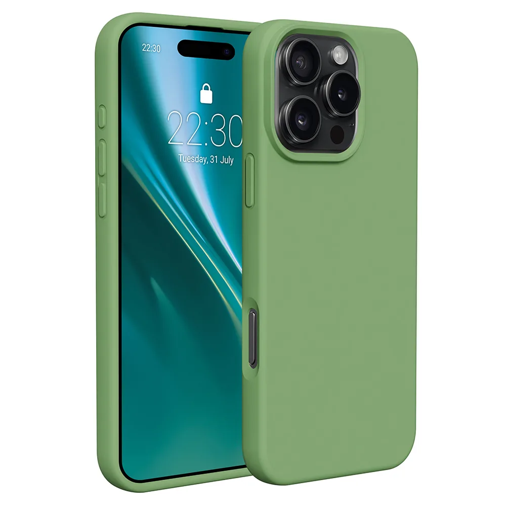 Etteri Silikonfodral till iPhone 16 Pro 6,3″ ljusgrönt