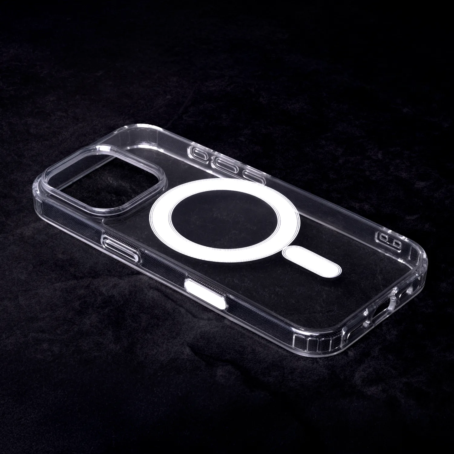 Anti Shock 1,5 mm Mag case for iPhone 16 Pro Max 6,9″ transparent big hole + button