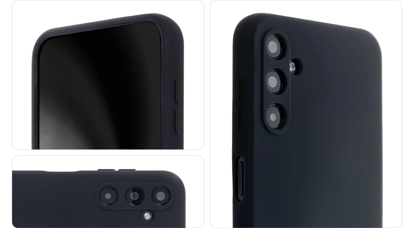 Mjuk silikonfodral för Samsung Galaxy S23 FE i svart