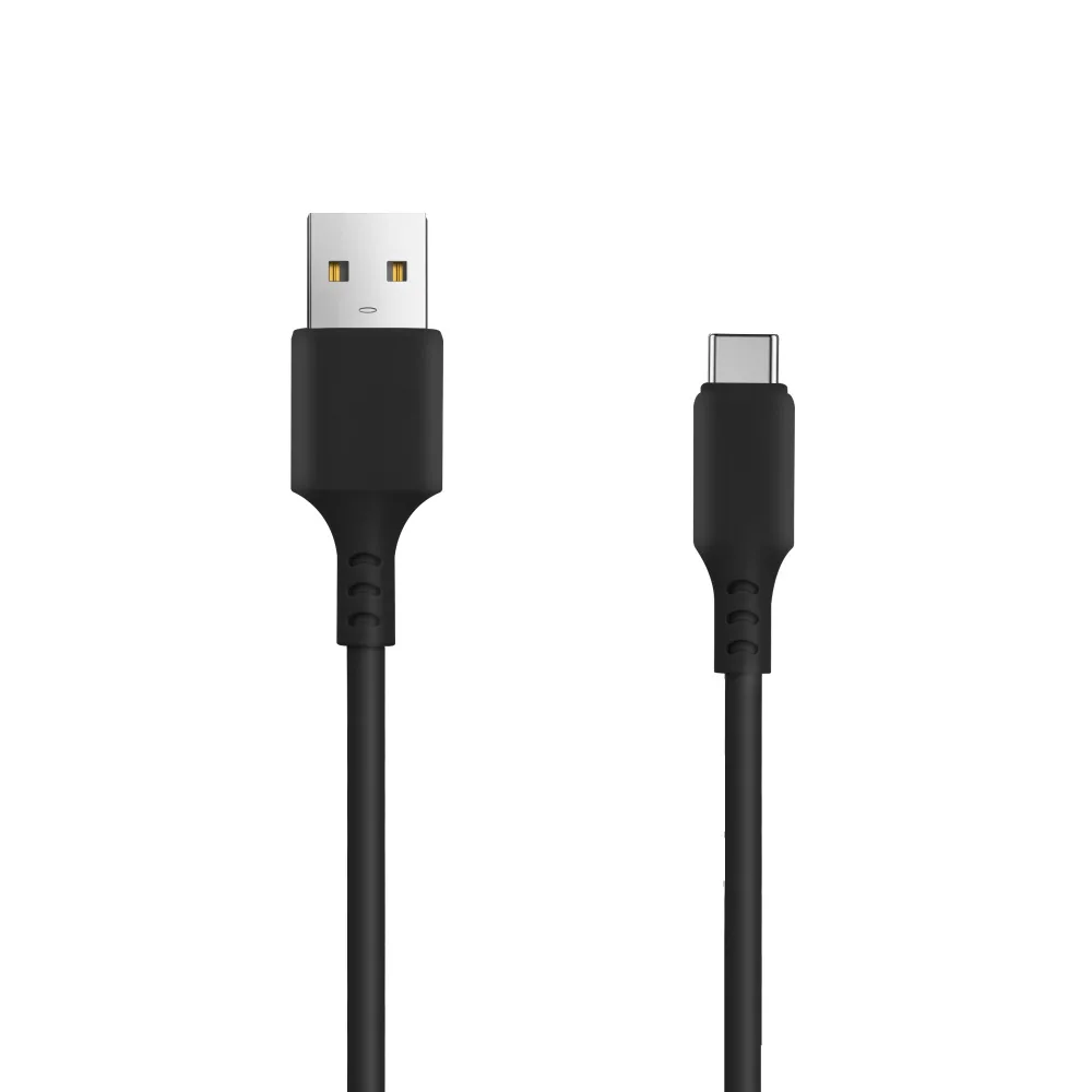 Setty laddare 1x USB 2,4A svart + USB-C-kabel 1,0 m NY