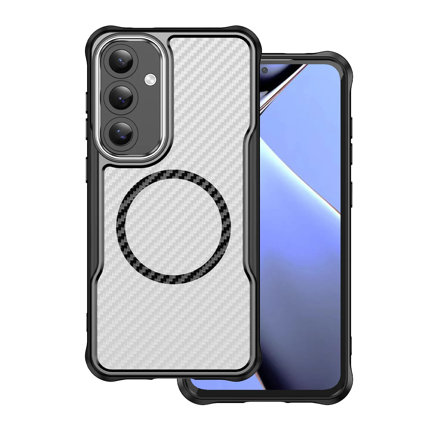 Defender Carbon Mag case for Samsung Galaxy S25 Plus black