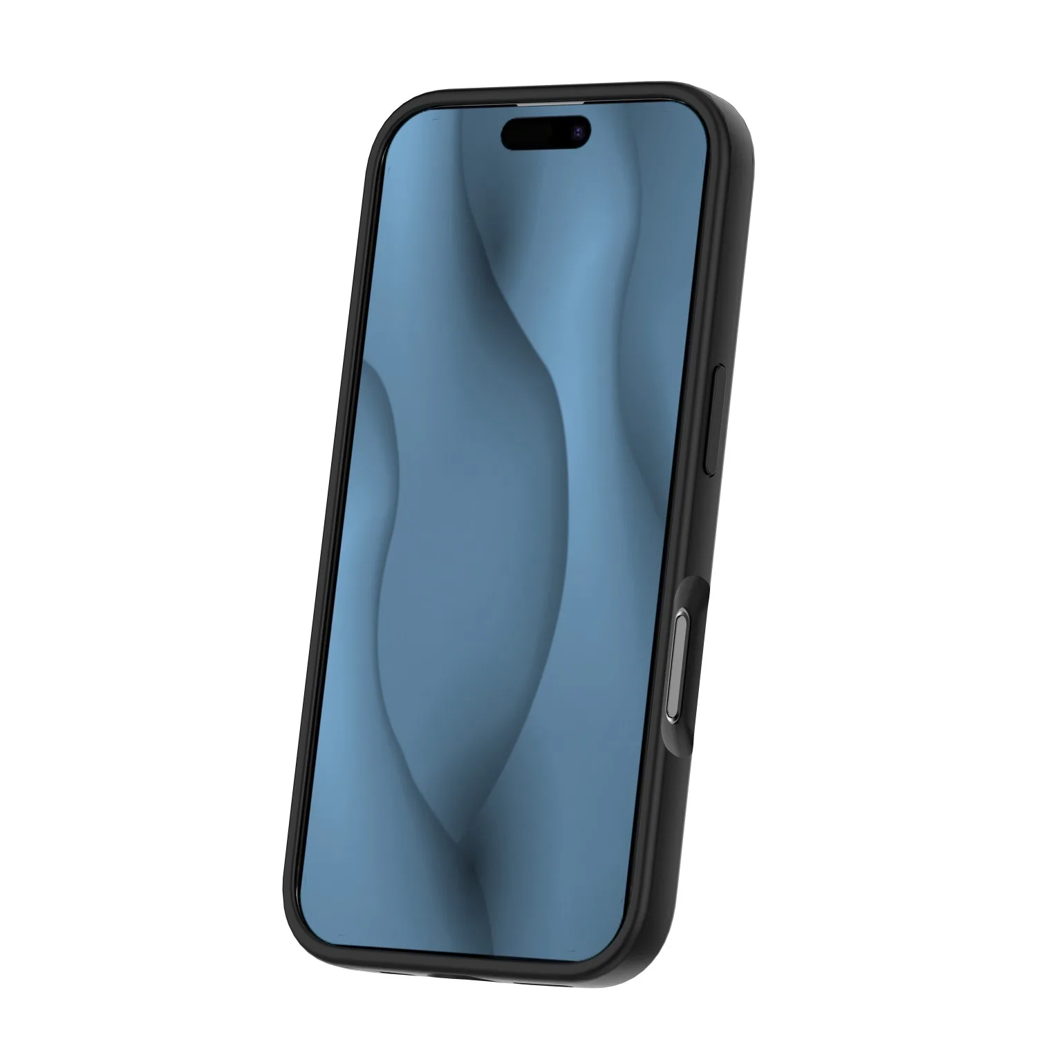 Tunt silikonfodral i svart för iPhone 16 (6,1 tum)