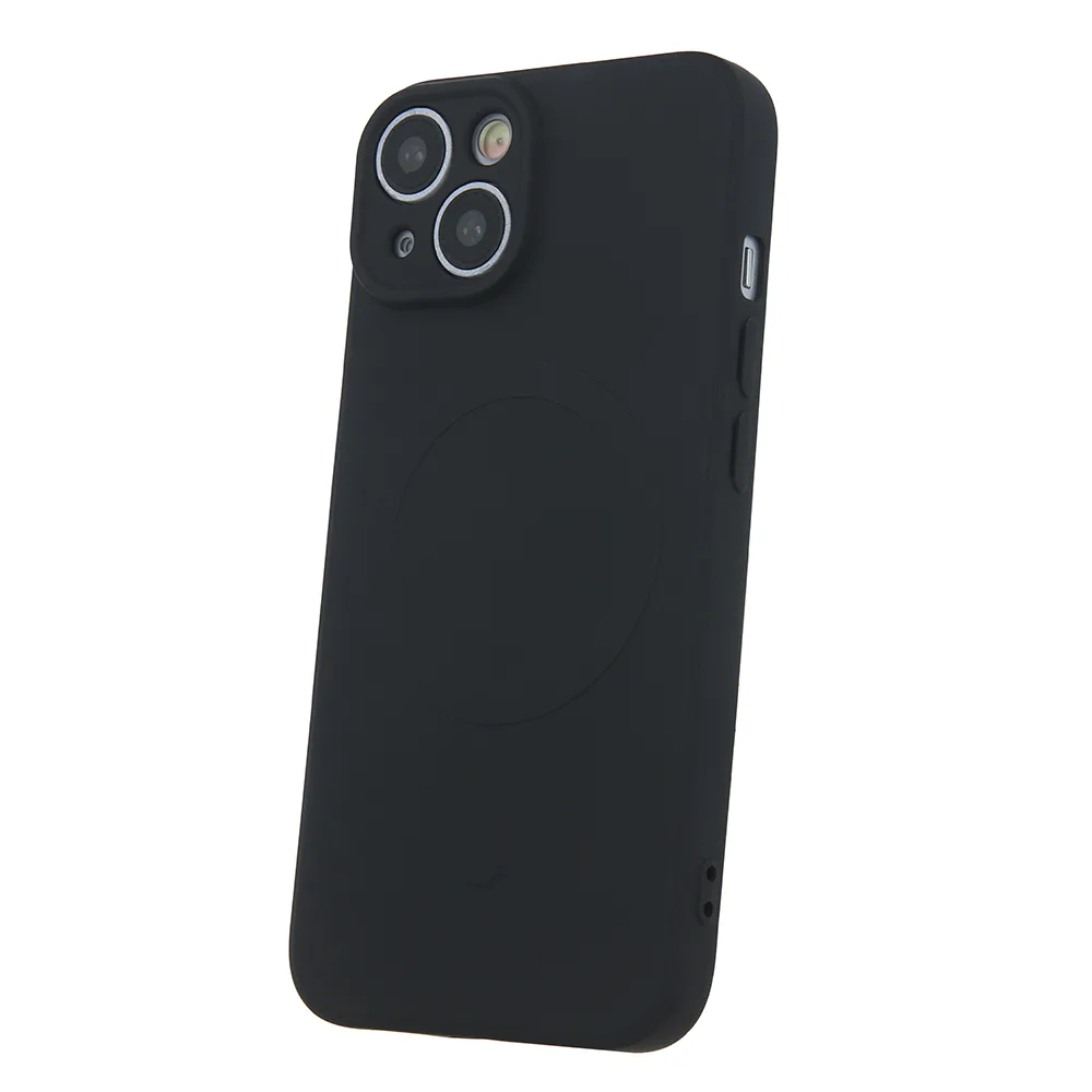 Enkel färgad Mag-fodral för iPhone 16e i svart