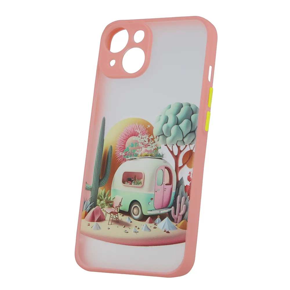 Ultra Trendigt fodral till iPhone 12 6,1″ Resa rosa