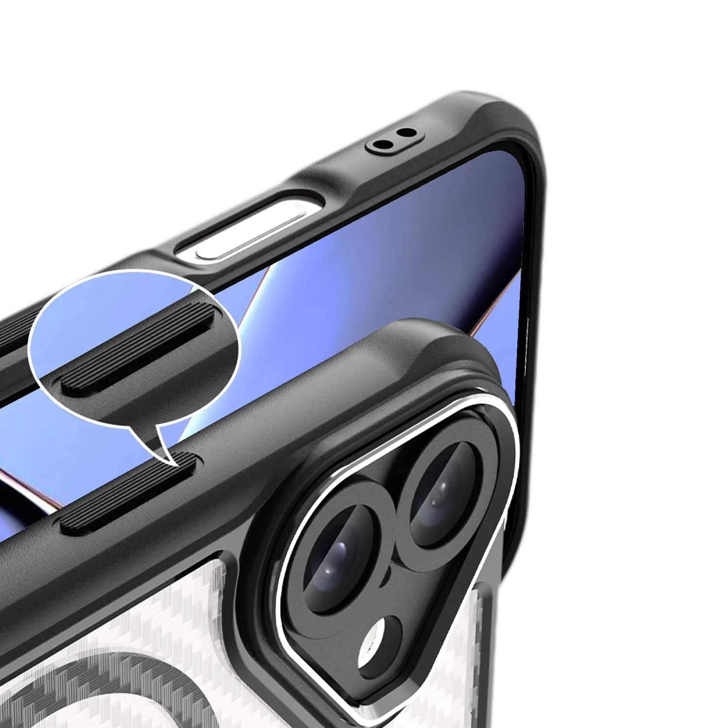 Defender Carbon Mag case for iPhone 16 6,1″ black