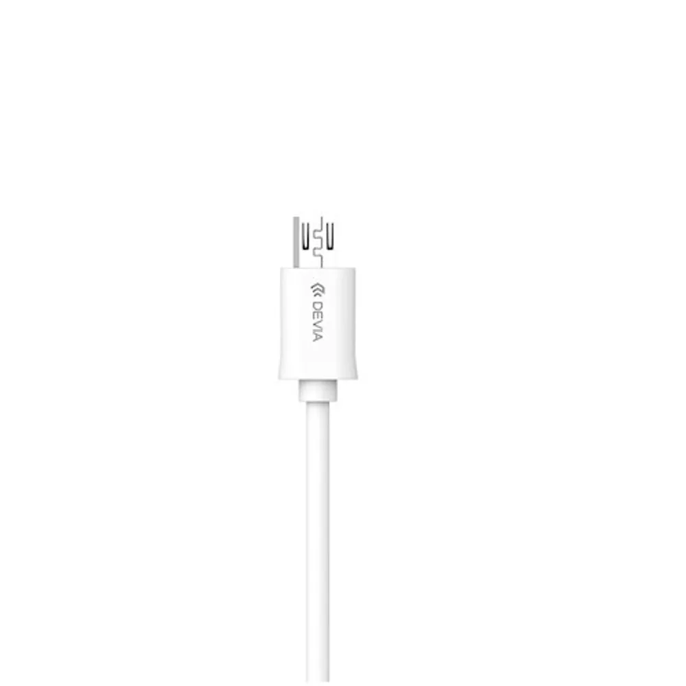 Devia cable Smart EC081 USB – MicroUSB 1,0 m 2,1A white