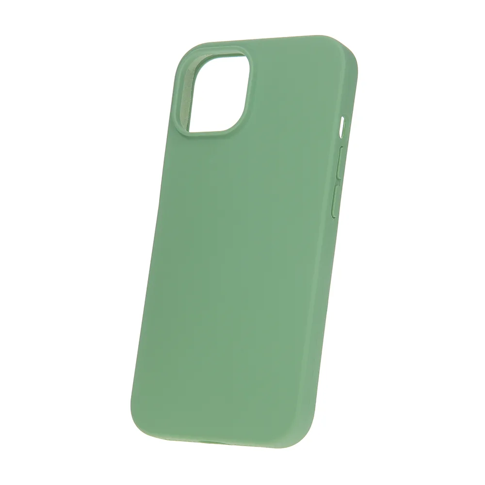 Solid silikonfodral för iPhone 15 Pro 6,1″ ljusgrön
