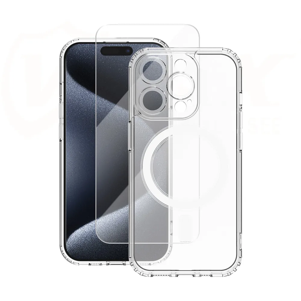 Vmax set Mag-fodral + glas 2,5D premium för iPhone 12 Pro 6,1"