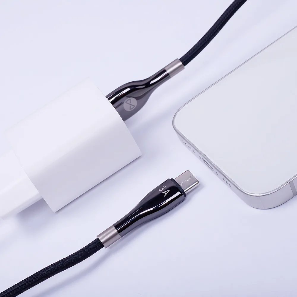 Forever Sleek cable USB – USB-C 1,0 m 3A black
