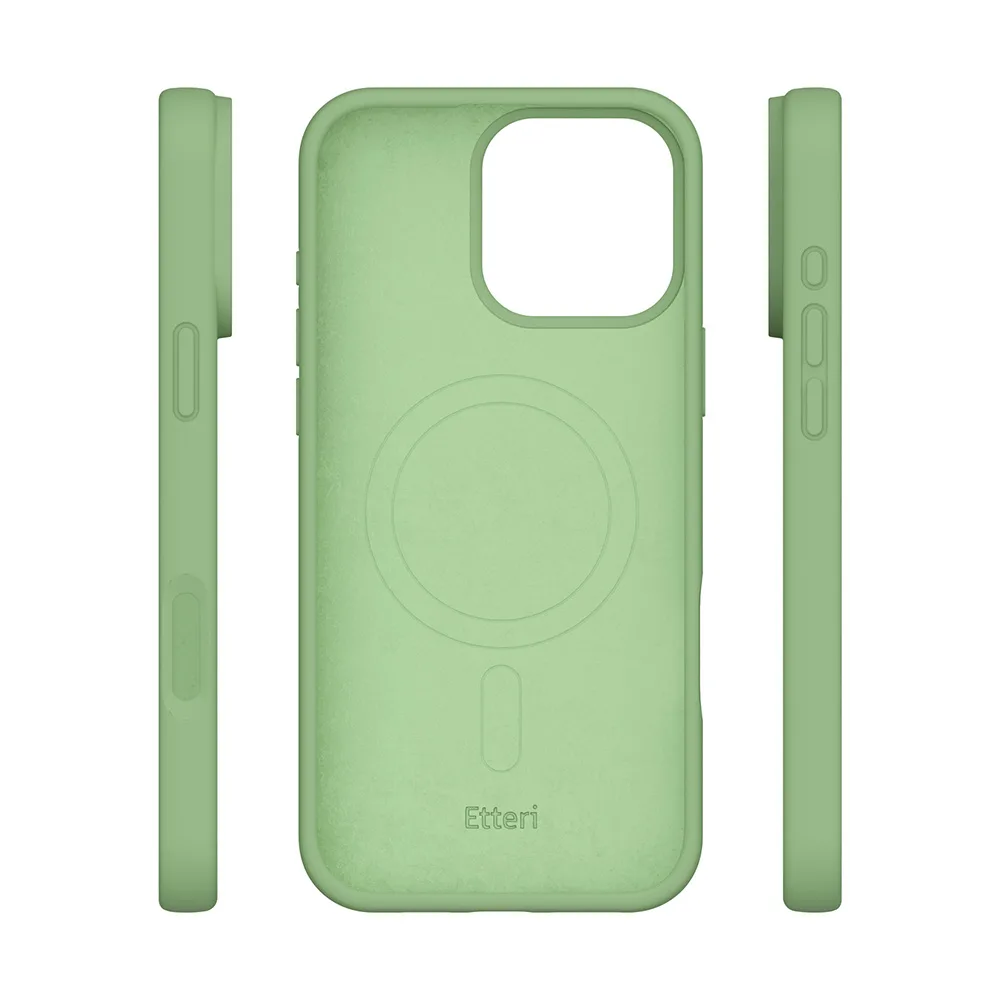 Etteri Silikonfodral till iPhone 16 Pro Max 6,9″ ljusgrönt