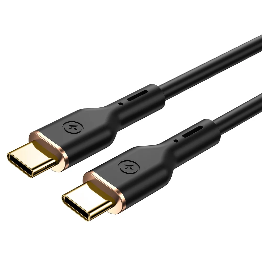 WIWU-kabel YQ02 USB-C – USB-C 100W 1,2 m svart