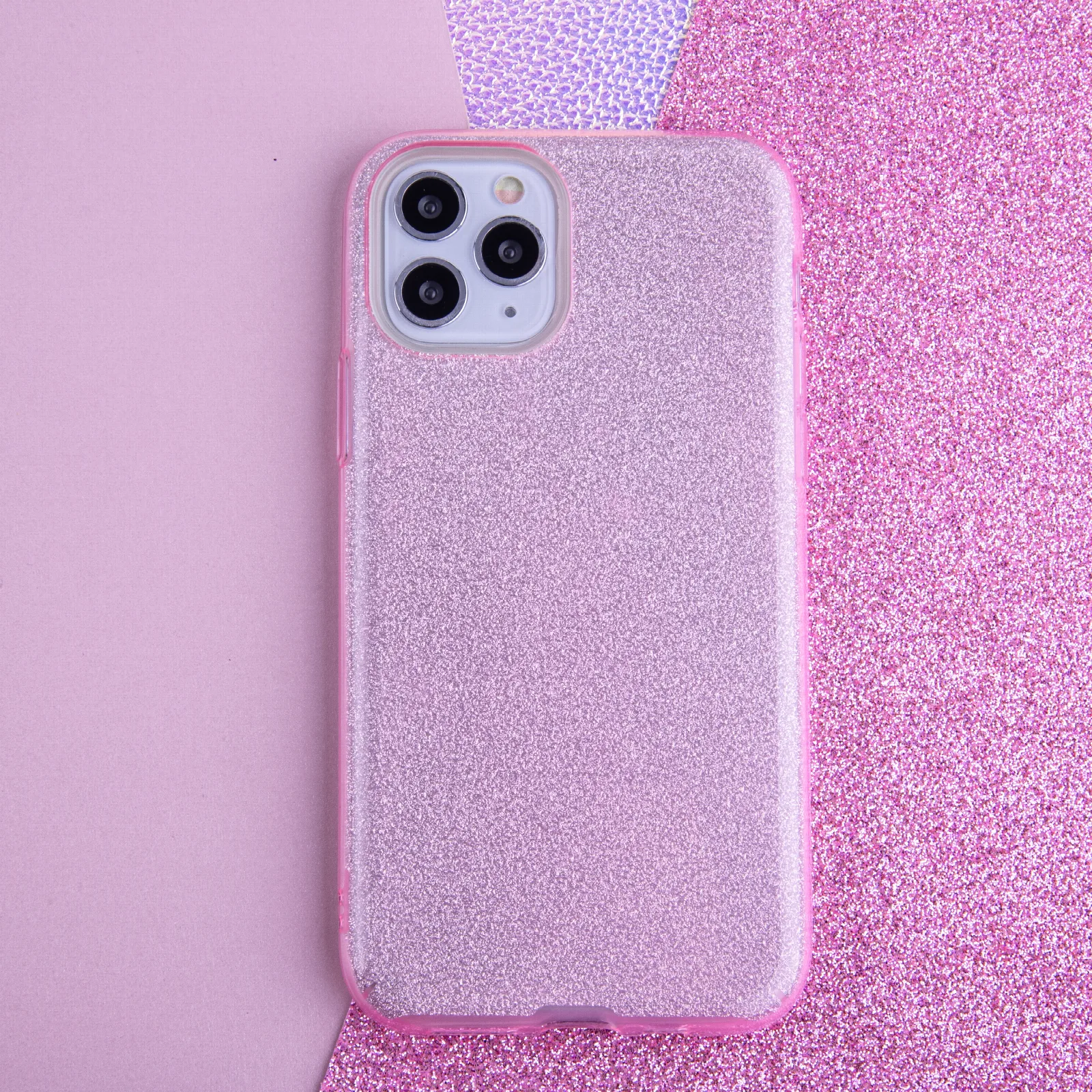 Glitter 3in1 fodral för iPhone 14 Pro Max 6,7″ rosa