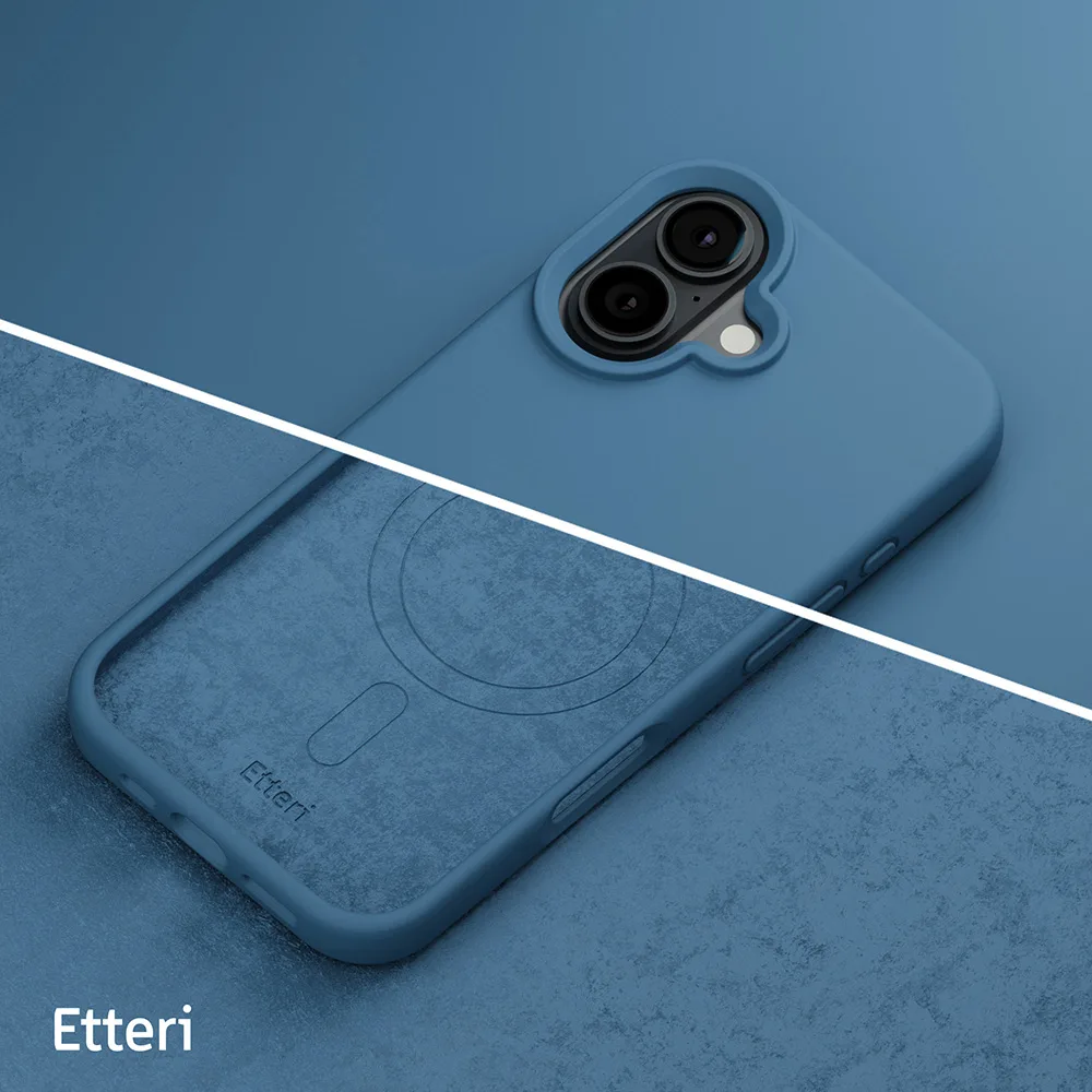 Etteri Silicone Mag-fodral för iPhone 16 Plus 6,7″ mörkblå