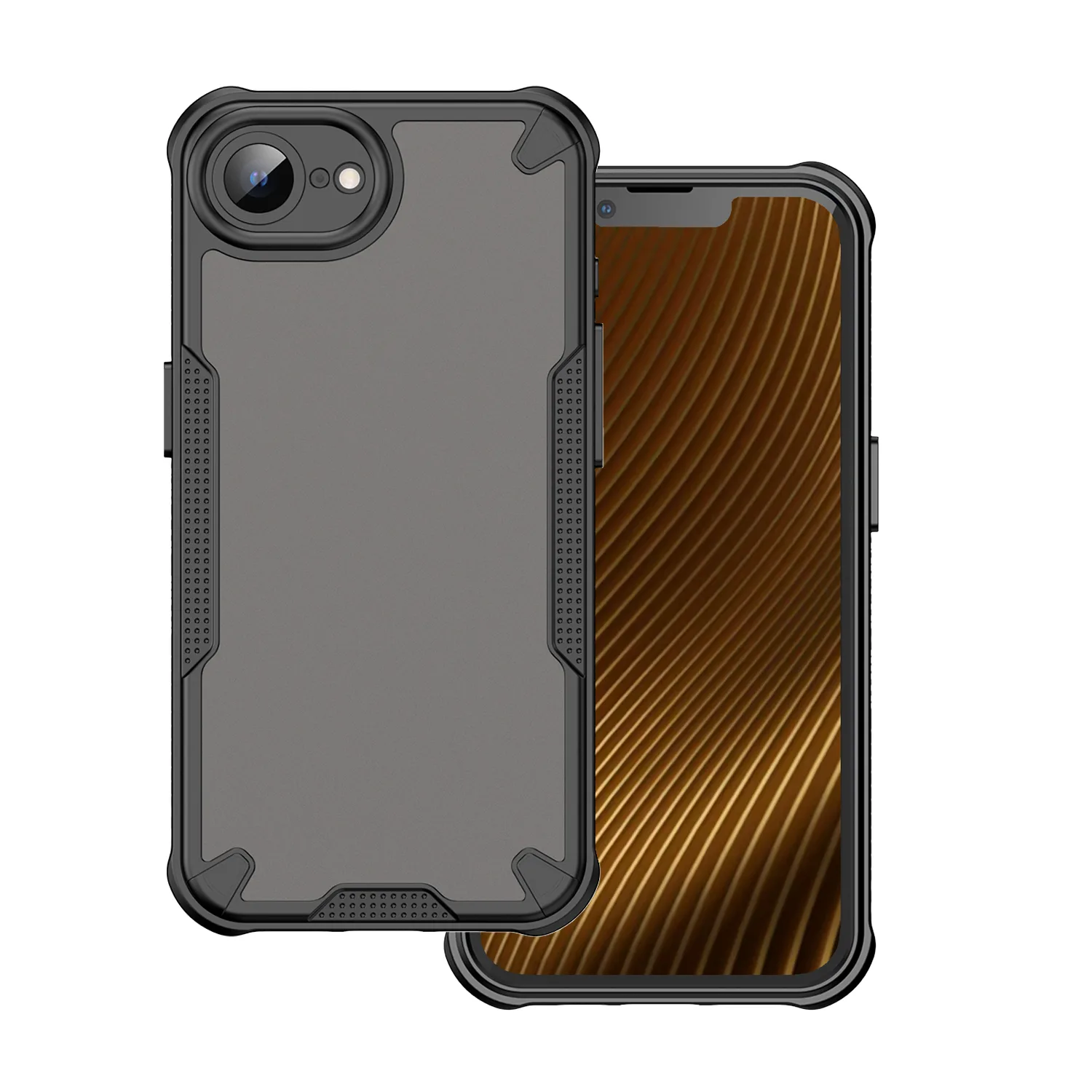 Defender Matt-fodral för iPhone 16e i svart