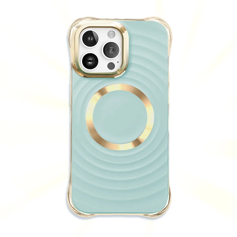 Circle Glam Mag-fodral för iPhone 13 Pro Max 6,7 tum i mintfärg