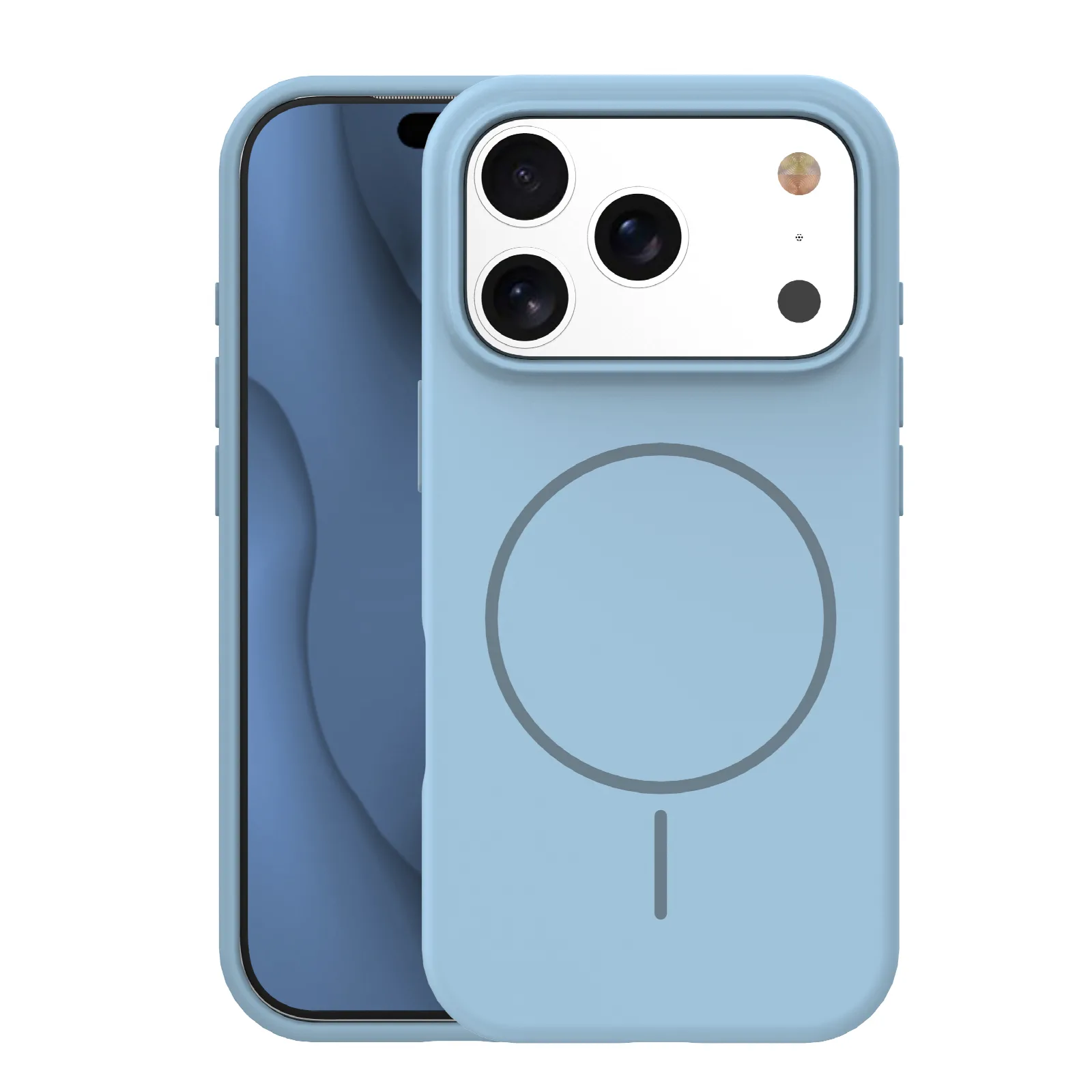 Silicone Thin Mag case for iPhone 17 Pro Max 6,9" light blue