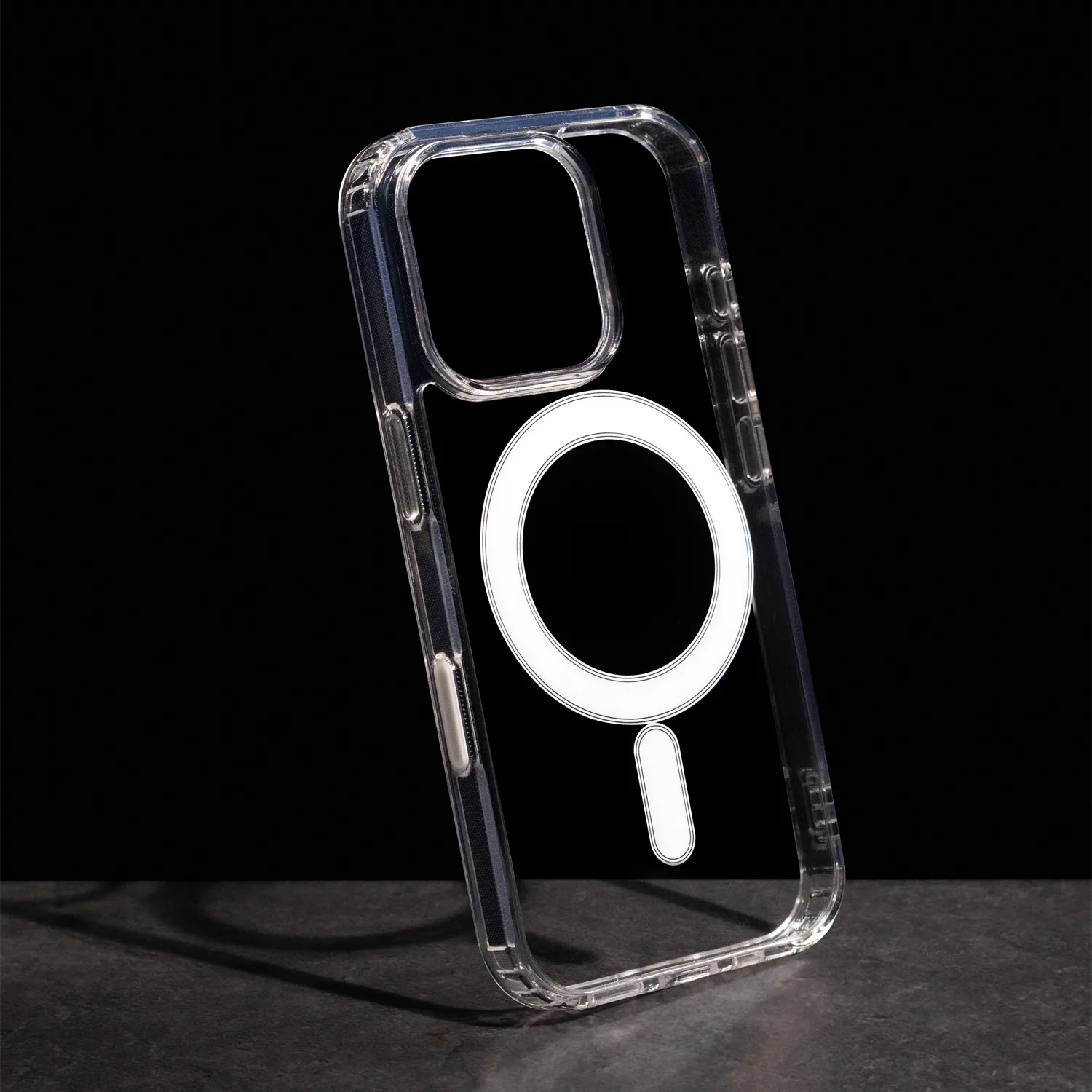 Anti Shock 1,5 mm Mag case for iPhone 16 Pro Max 6,9″ transparent big hole + button