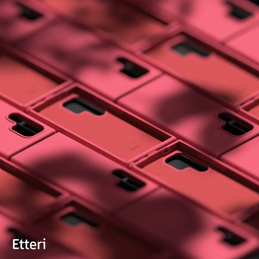 Etteri Silicone case for Samsung Galaxy S25 Ultra raspberry