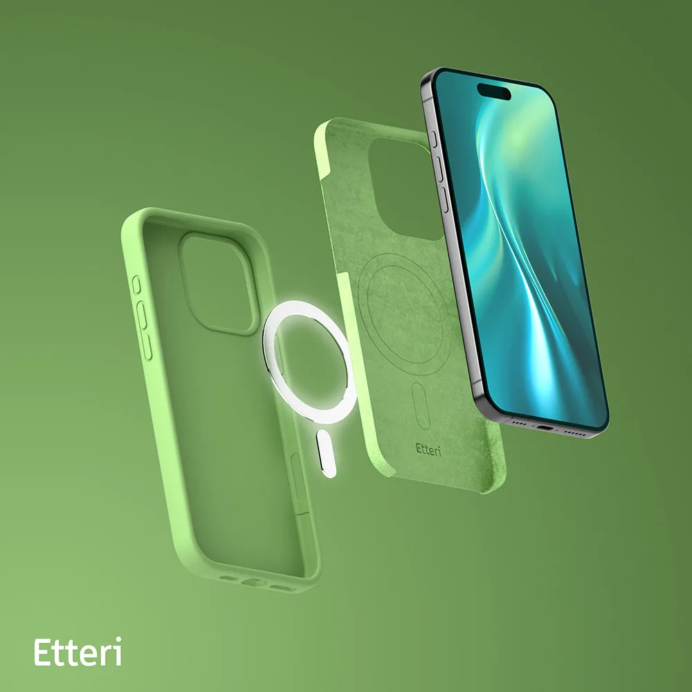 Etteri Silikonfodral till iPhone 16 Pro Max 6,9″ ljusgrönt