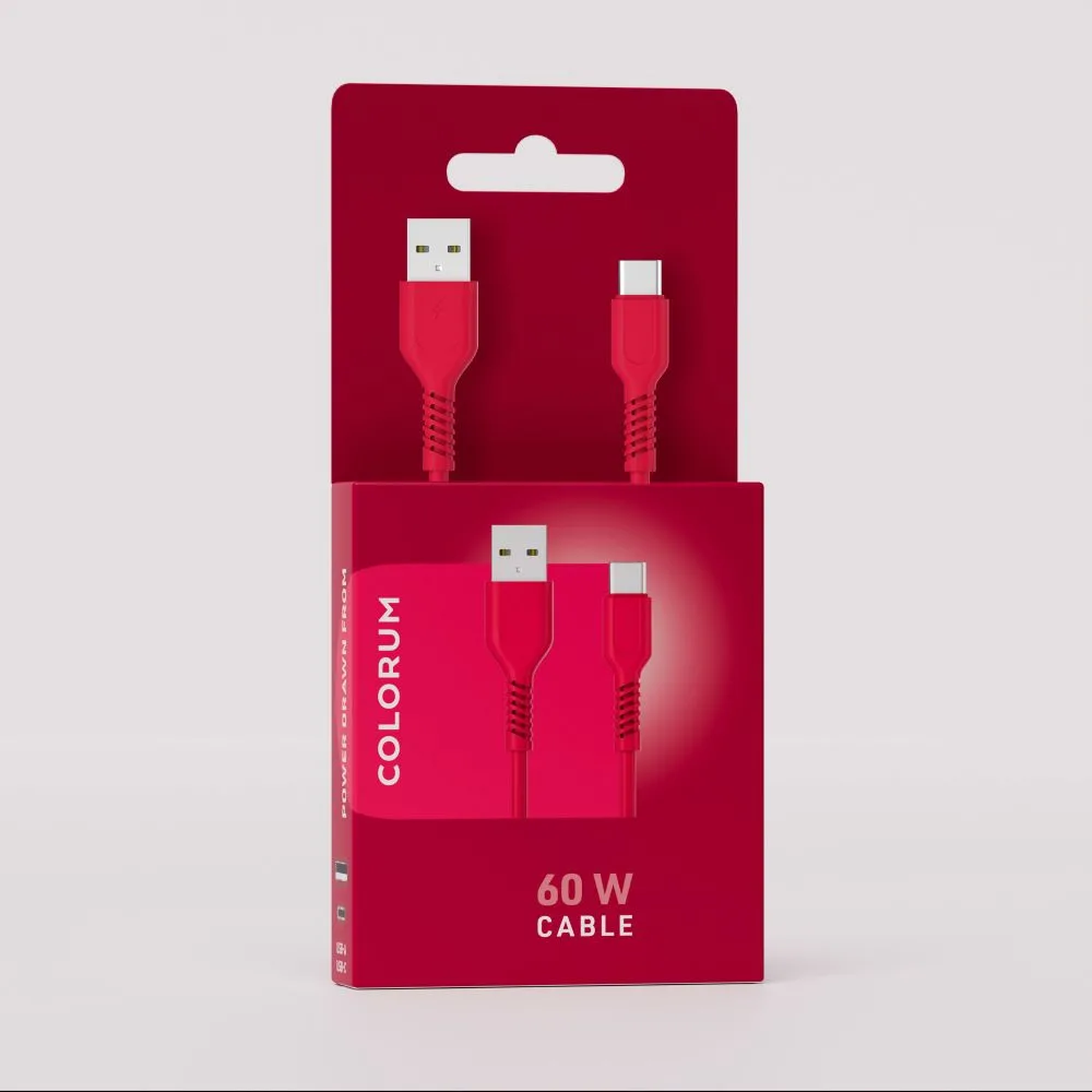 COLORUM sladd USB-A – USB-C 1,8 m 3A CK60-AC-02 xMagenta